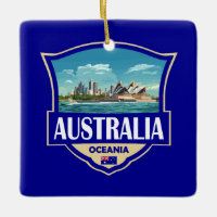 Australie Illustration Rétro Badge