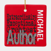 Ornement En Céramique Auteur Extraordinaire CUSTOM (Dos)