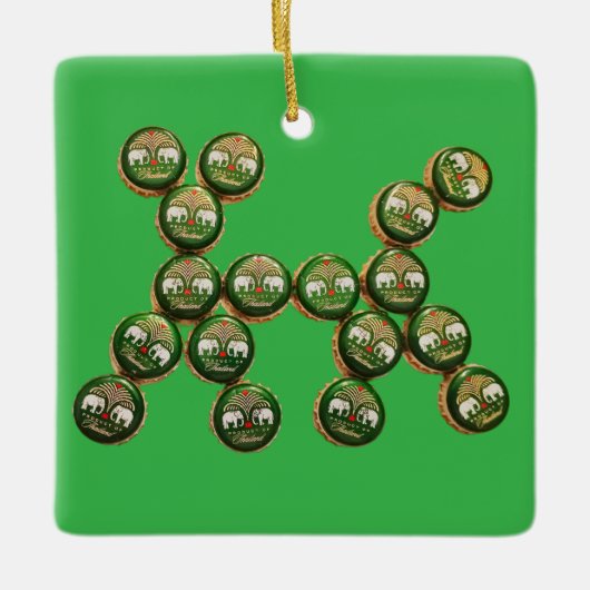 Ornement En Céramique ​🐶 Authentic Chang Beer Cap Dog (Devant)