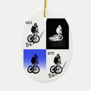 Ornement En Céramique Autocollants CYCLISTES MTB VTT MX