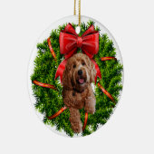 Ornement en céramique avec le griffonnage d'or (Droite)