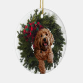 Ornement en céramique avec le griffonnage d'or (Droite)