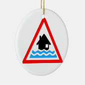 Ornement En Céramique Avertissement d'inondation (Droite)