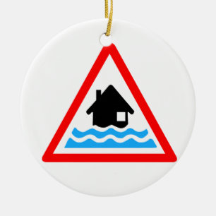 Ornement En Céramique Avertissement d'inondation