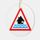 Ornement En Céramique Avertissement d'inondation (Gauche)