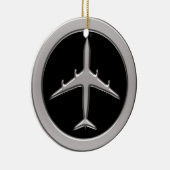 Ornement En Céramique Avion de chrome (Droite)