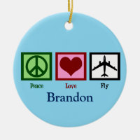 Avion Personnalisé Peace Love Vol Blue Pilote