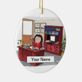 Ornement En Céramique Avocat - Femme (Droite)