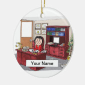 Ornement En Céramique Avocat - Femme (Gauche)