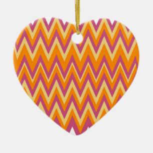 Ornement En Céramique Aztec Tribal ZigZag