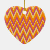 Ornement En Céramique Aztec Tribal ZigZag (Dos)