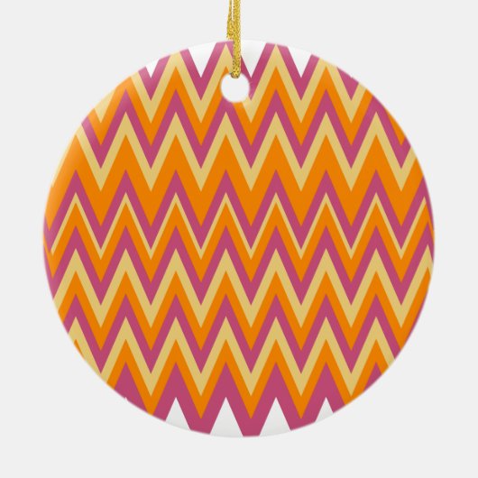 Ornement En Céramique Aztec Tribal ZigZag (Dos)