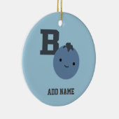 Ornement En Céramique B est pour Blueberry (Droite)