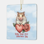 Ornement En Céramique Baby Boys Première Saint Valentin (Gauche)