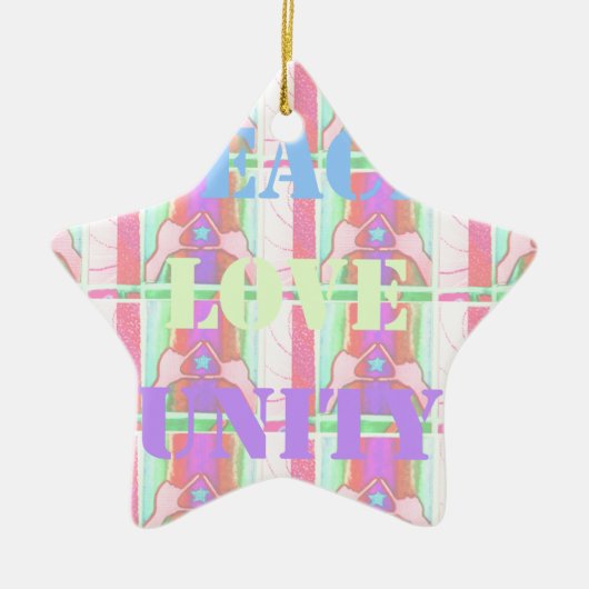 Ornement En Céramique Baby Kids Peace Love Unity Hakuna Matata design.p (Devant)