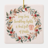 Ornement En Céramique Baby’s First Christmas A Square Keepsake  (Dos)