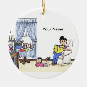 Ornement En Céramique Babysitter, 1 fille