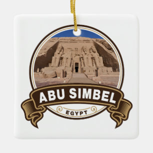 Ornement En Céramique Badge Abu Simbel Egypt