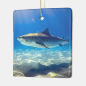 Ornement En Céramique Baignade de requins Eau bleu de l'océan (Gauche)