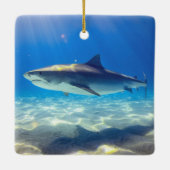 Ornement En Céramique Baignade de requins Eau bleu de l'océan (Dos)