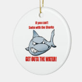 Ornement En Céramique Bain avec les requins (Gauche)