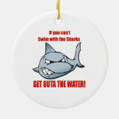 Ornement En Céramique Bain avec les requins (Dos)