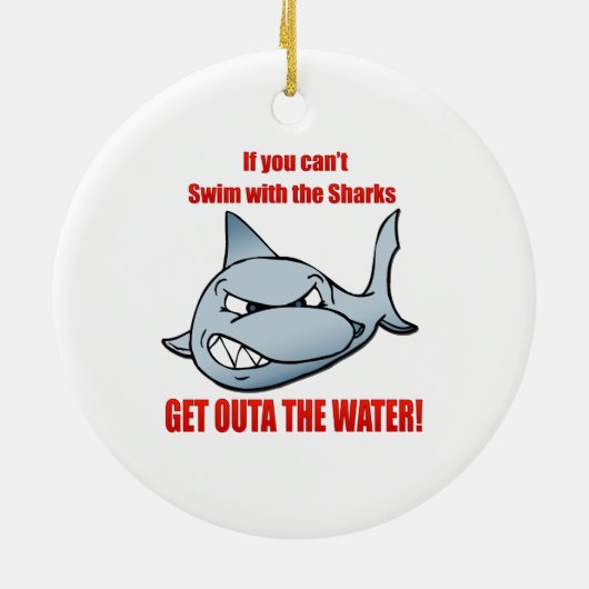 Ornement En Céramique Bain avec les requins (Dos)