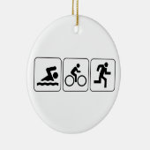 Ornement En Céramique Bain, vélo, course - triathlon (Droite)