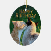 Ornement En Céramique Baiser d'anniversaire (Droite)