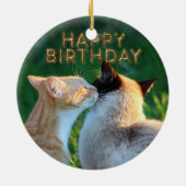 Ornement En Céramique Baiser d'anniversaire (Dos)