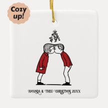 Baiser de Noël sous la souris