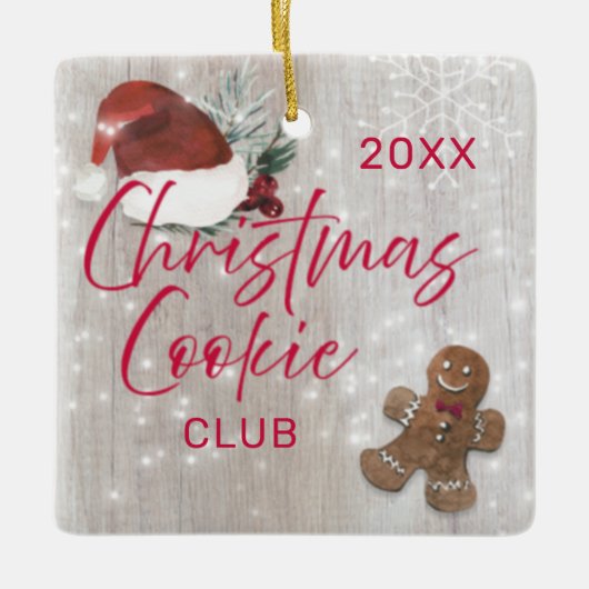 Ornement En Céramique Bakers de Noël (Devant)