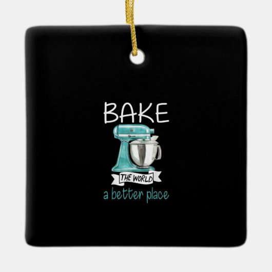 Ornement En Céramique Baking Gig Baker Bake World (Devant)