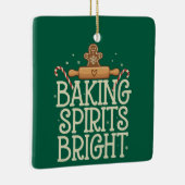 Ornement En Céramique Baking Spirits brillant Noël Drôle Noël Baker (Droite)