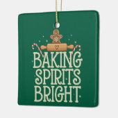 Ornement En Céramique Baking Spirits brillant Noël Drôle Noël Baker (Gauche)