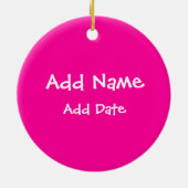 Ornement En Céramique Bal de football en rose (Dos)