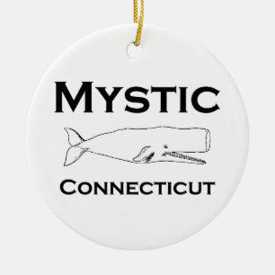 Ornement En Céramique Baleine mystique de cru du Connecticut