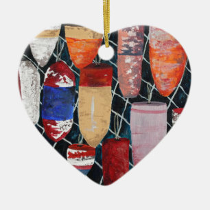 Ornement En Céramique balise vintage de pêche de crabe