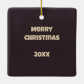 Ornement En Céramique Ball Python Snake, Brown et Tan Personnalisé (Dos)