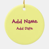 Ornement En Céramique Balle de softball (Dos)