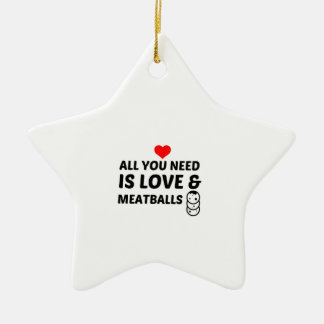 ORNEMENT EN CÉRAMIQUE BALLES DE VIANDE ET AMOUR
