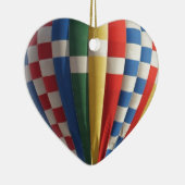 Ornement En Céramique Ballon à air chaud Checkered Nouveau Mexique (Droite)