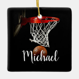 Ornement En Céramique Ballon de basket