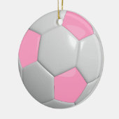 Ornement En Céramique Ballon de foot | Rose (Gauche)