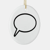 Ornement En Céramique Ballon de mot (Droite)