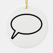 Ornement En Céramique Ballon de mot (Devant)