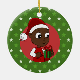 Ornement En Céramique Bande dessinée de bébé de Noël