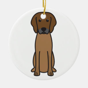 Ornement En Céramique Bande dessinée de chien de Rhodesian Ridgeback