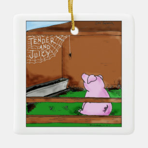 Ornement En Céramique Bande dessinée du Web de Charlotte tendre et