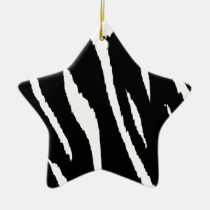 Ornement En Céramique Bande noire et blanche